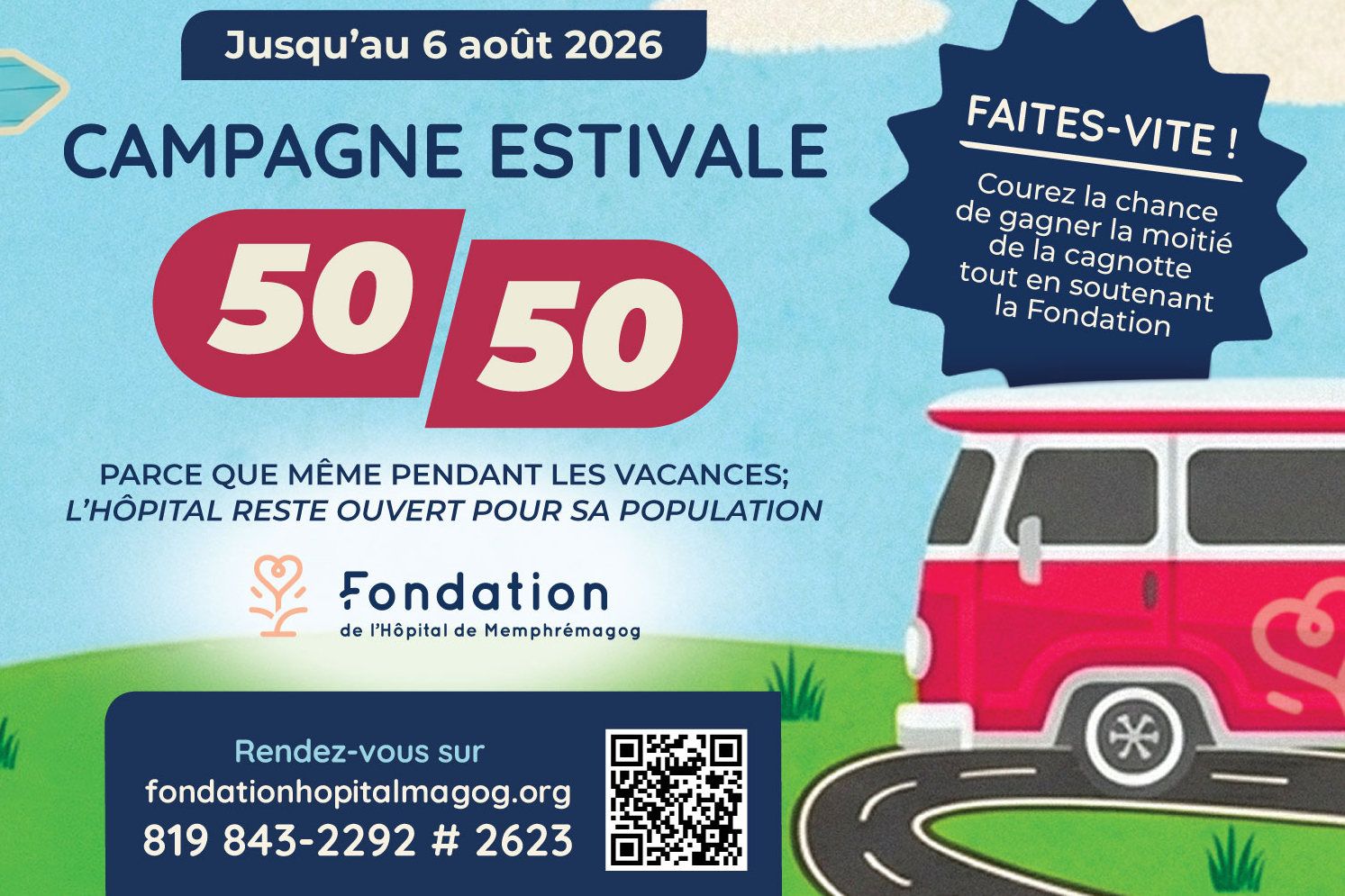 Dernier droit pour la campagne estivale 50/50 de la Fondation de l'Hôpital de Memphrémagog